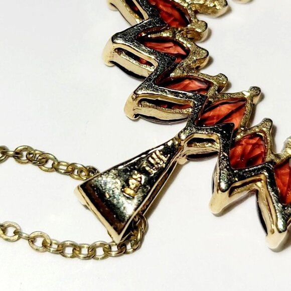 Natural Marquise Garnet Heart Pendant 14k Yellow Gold 20" 12k Gold Filled Chain - Picture 5 of 11